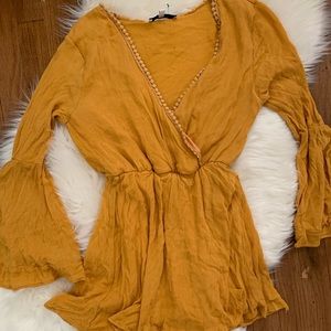 Bell sleeve flowy top